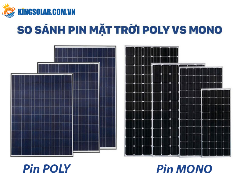 So sánh pin năng lượng mặt trời Poly với Mono