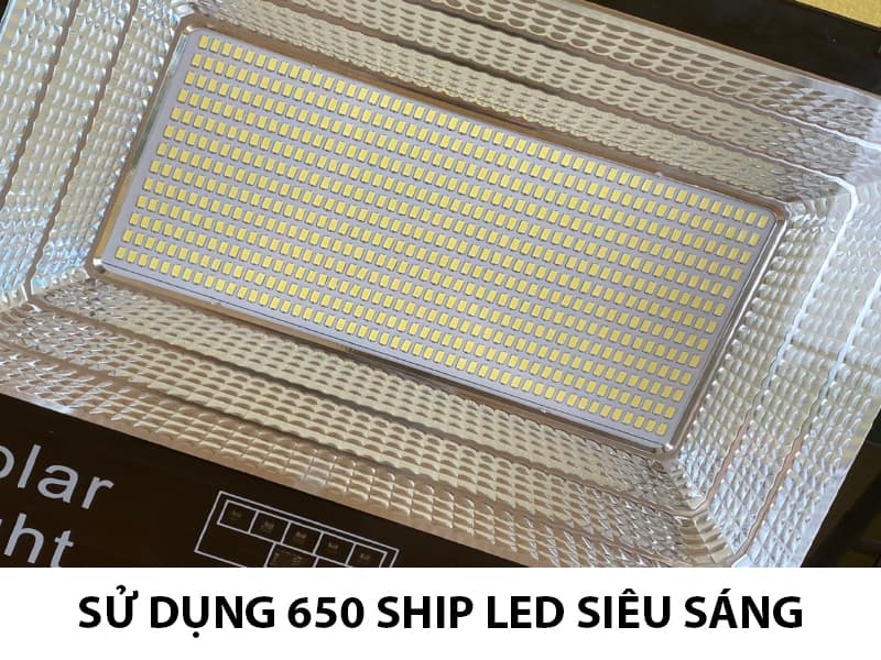 650 chip led đèn pha năng lượng mặt trời 400w solar light